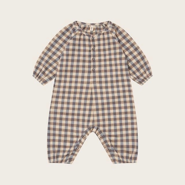 organic zoo / Shoreline Gingham Onesie
