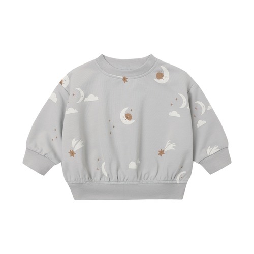 Quincy Mae(クインシーメイ)/ 26aw RELAXED SWEATSHIRT / SKY FRIENDS / 12-18M・18-24M・2-3Y