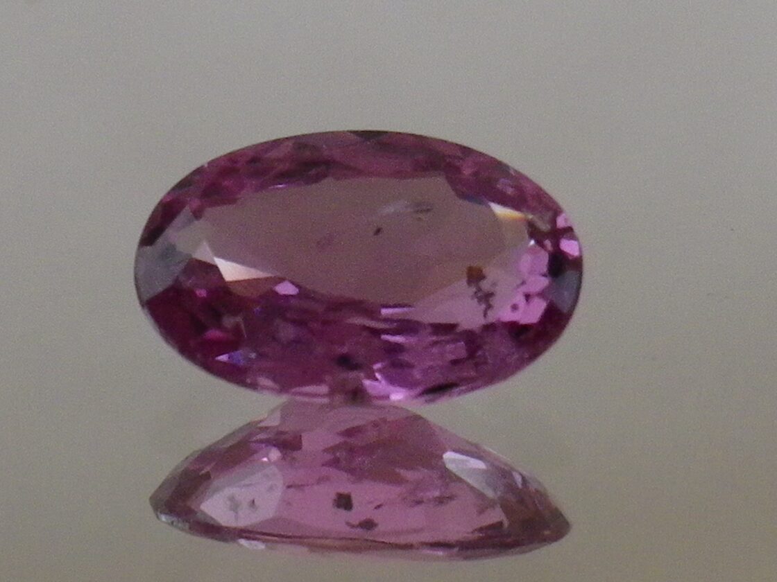 非加熱検査済 天然 非加熱 パパラチア サファイア 0.992 ct ミャンマー 