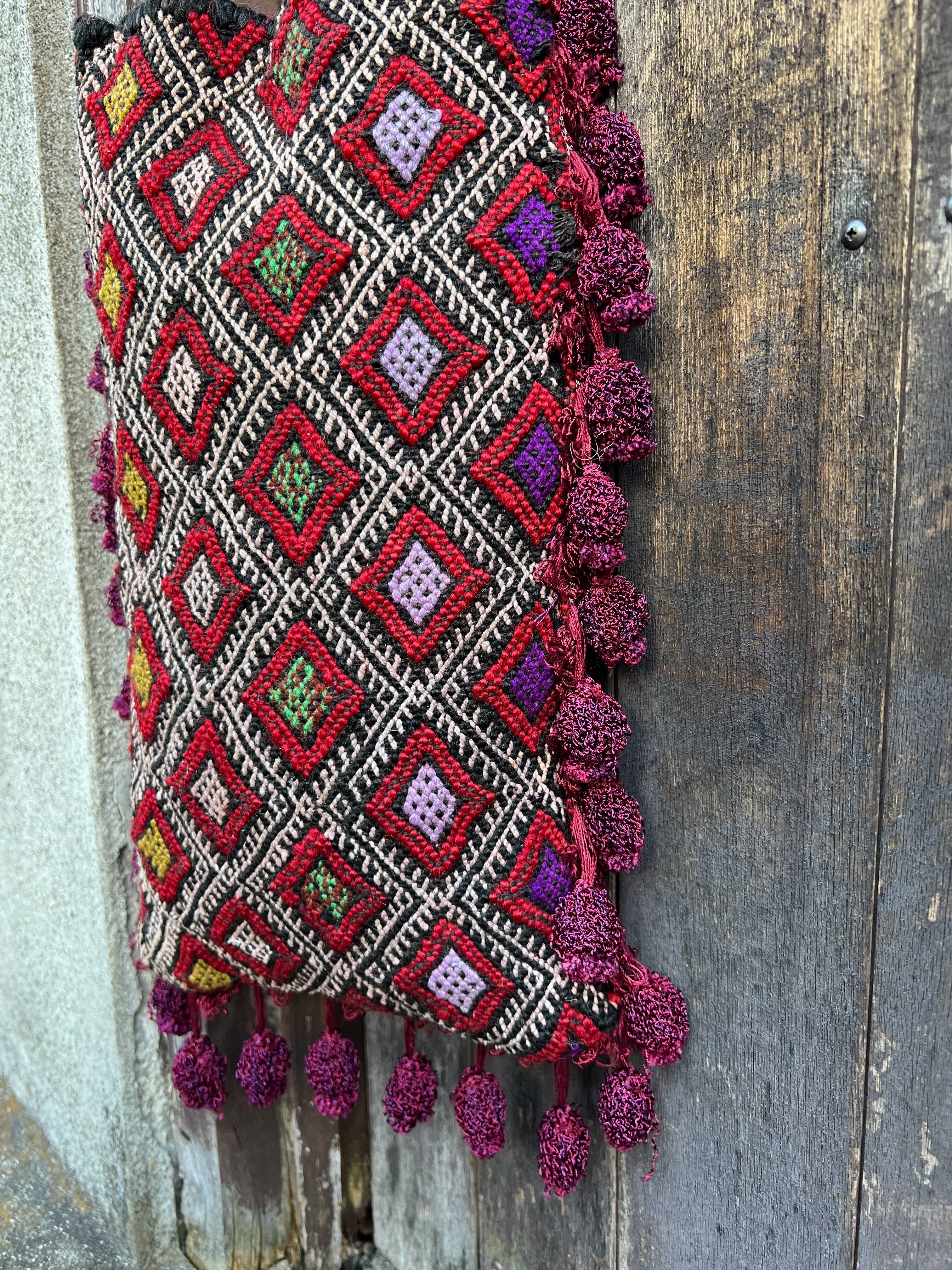 Vintage Moroccan berber wool rug bag ( ヴィンテージ モロッコ