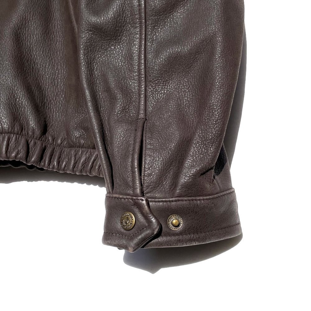 Columbia] Vintage Single Leather Jacket Wool Lining [1990s