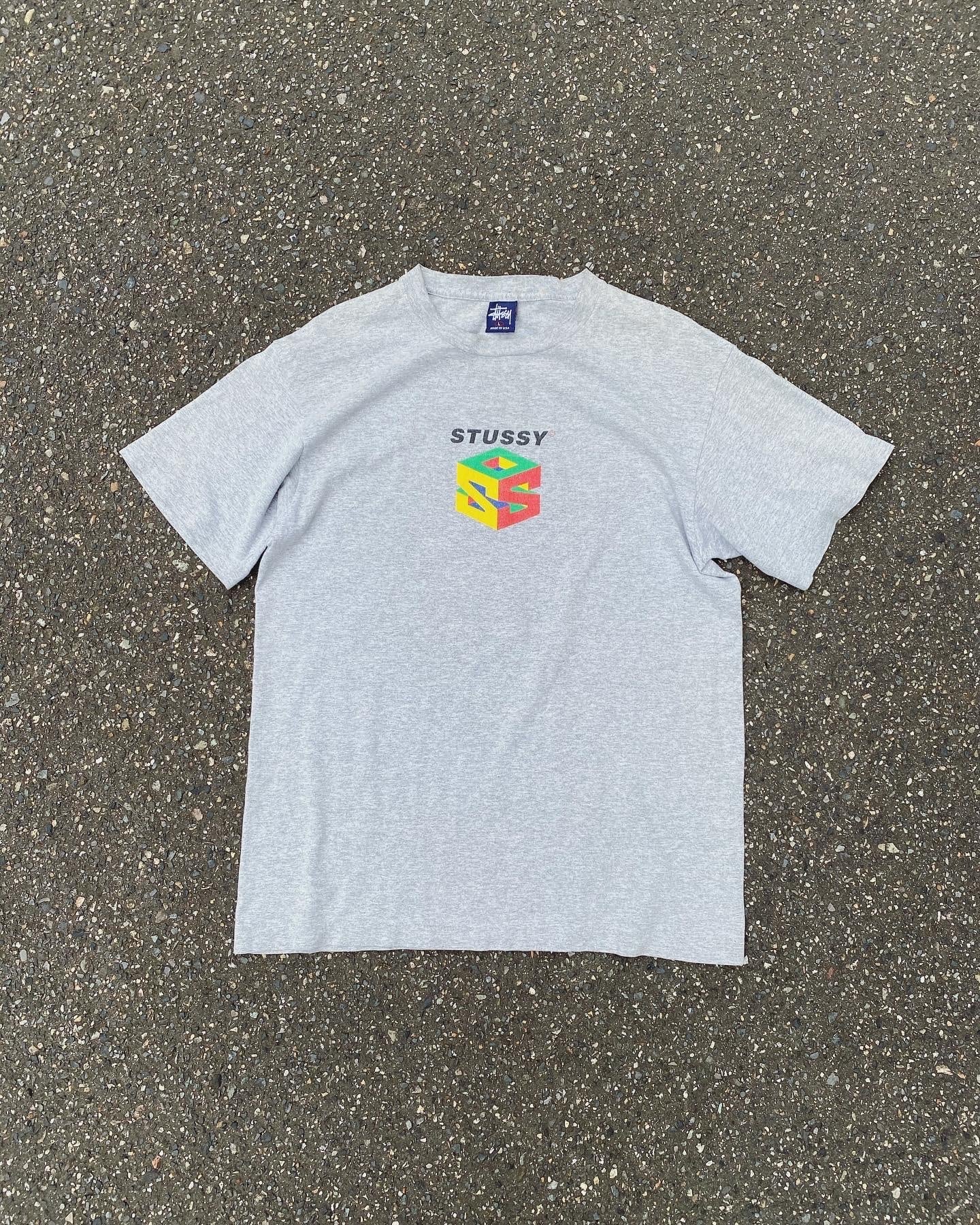 90s STUSSY made in USA. Nintendo 64 logo hommage tee(T10401) | time