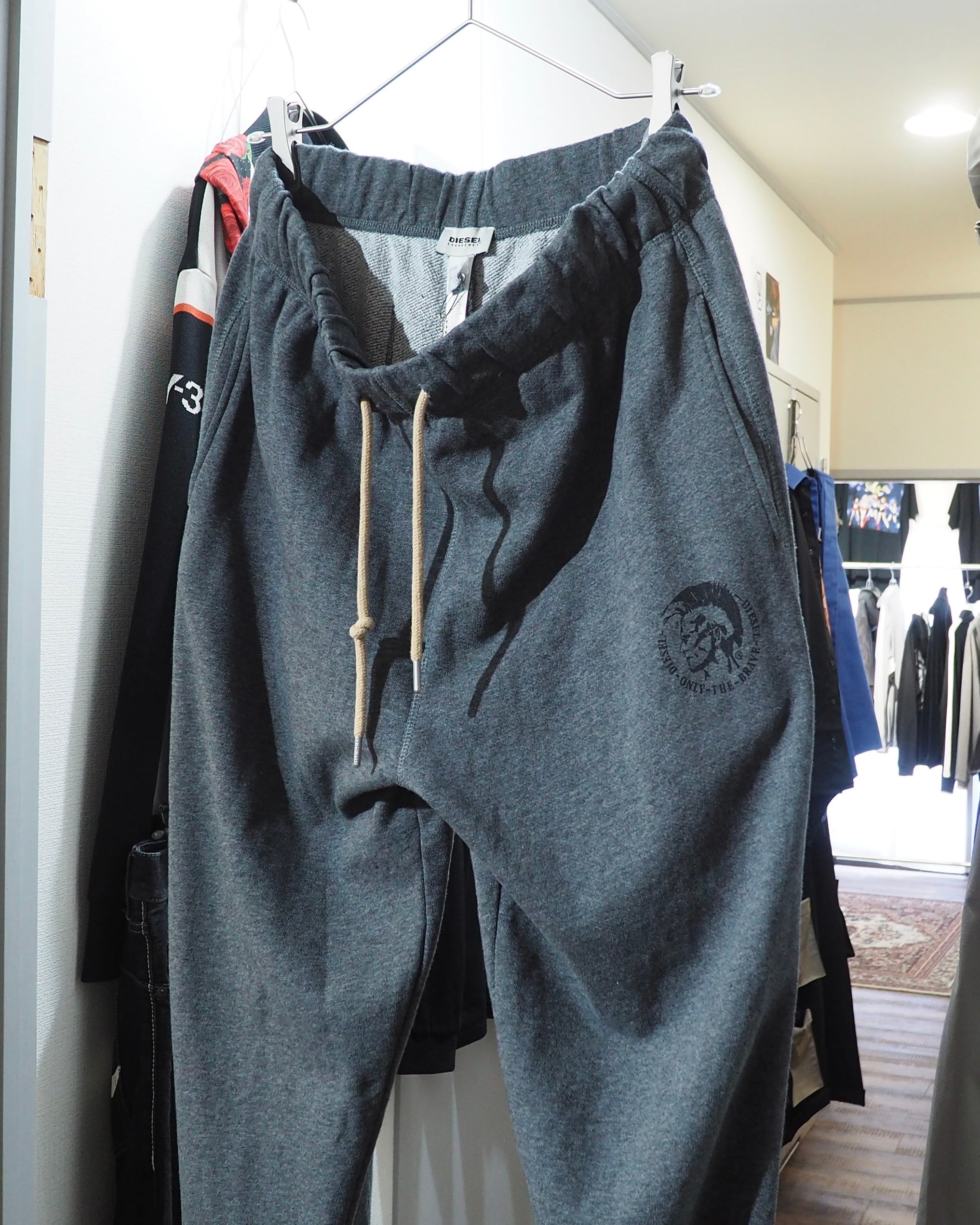 ” DIESEL - Brave Man ” Logo printed Wide sweat pants