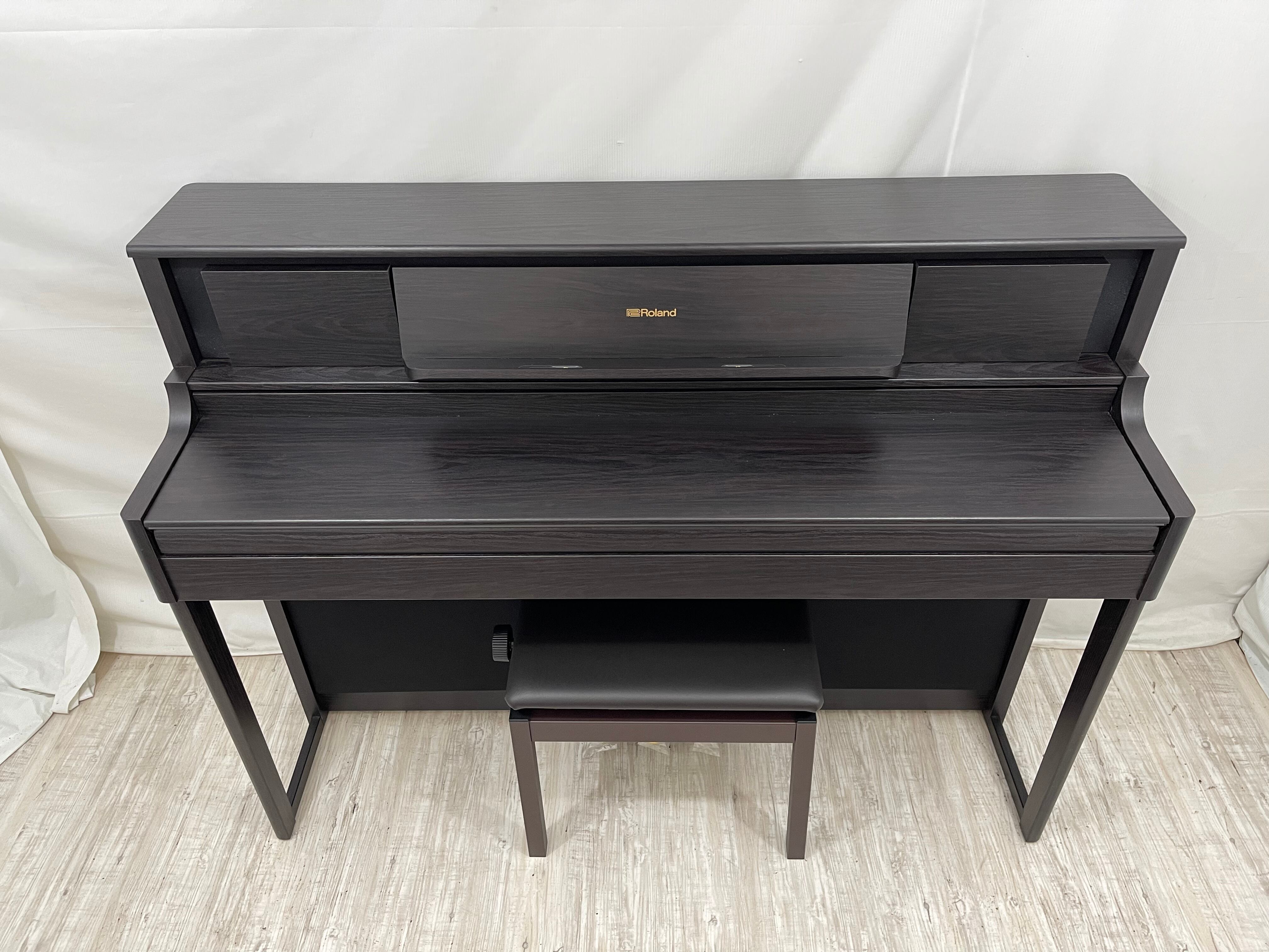 2018年製中古美品、木製鍵盤 Roland LX705-DR カラー…ダークローズウッド