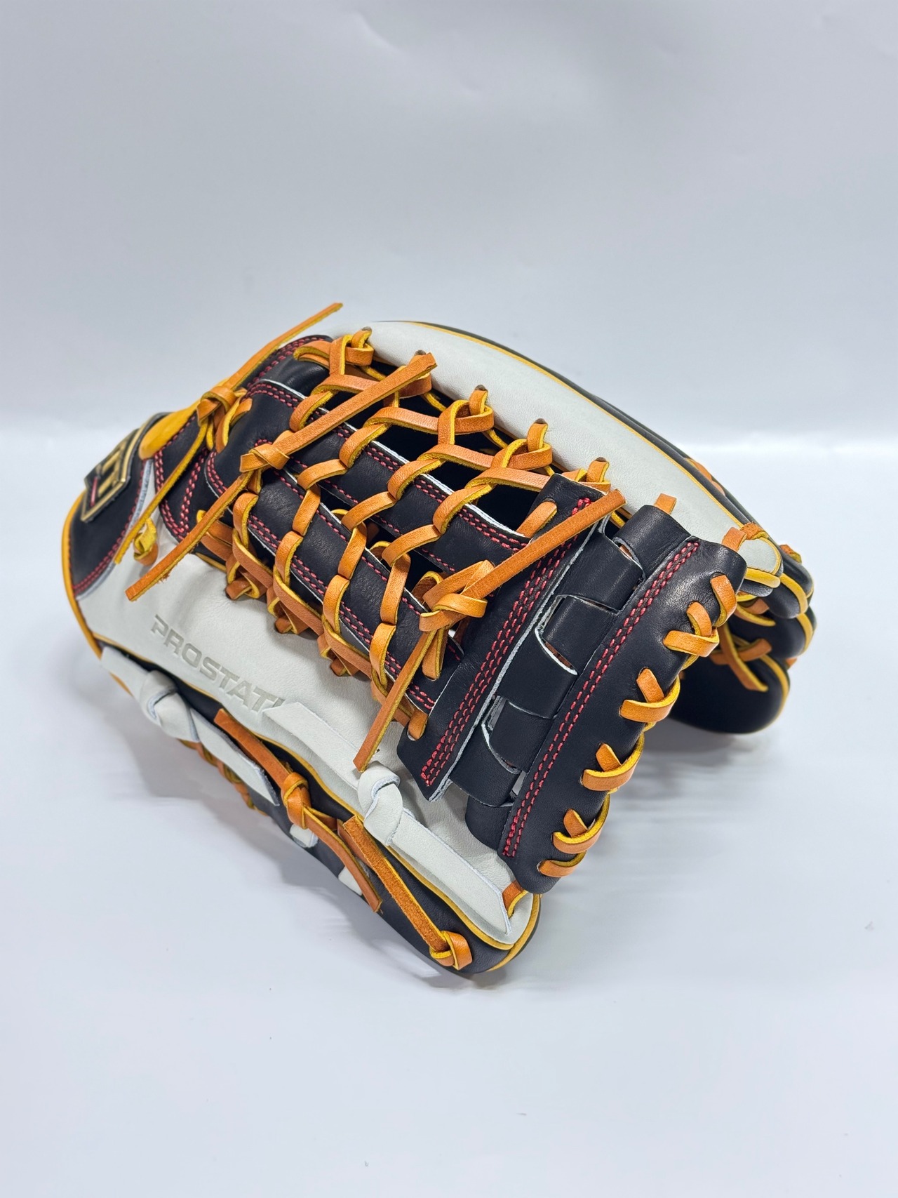 ZETT PROSTATUSーゼットプロステイタス michii supreme order 軟式グローブ ゼットミチイオリジナル 右投げ用 237型 ブラック/グレー×トゥルーイエロー・画像4