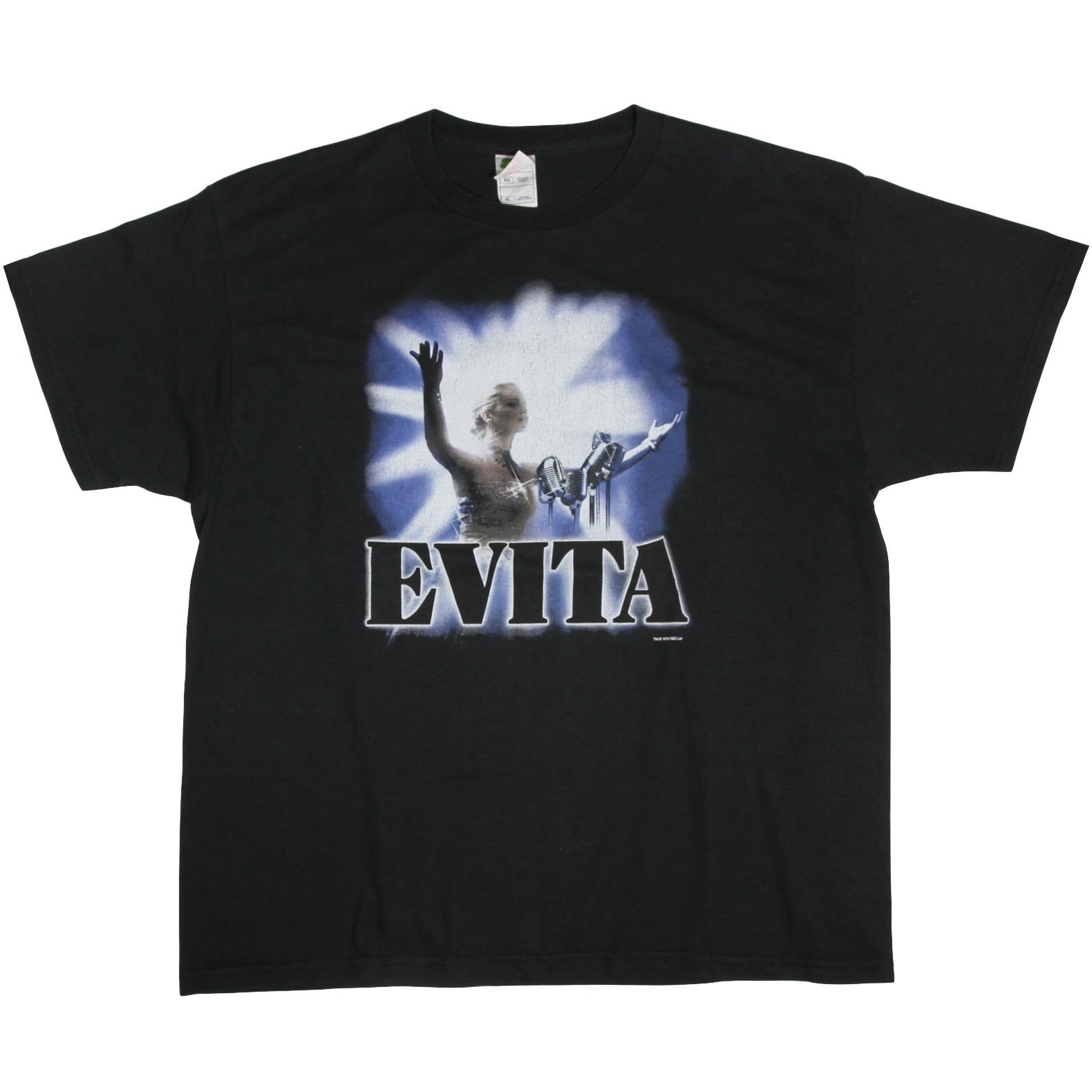USED【XL】Vintage 90s Musical Evita Tee / FRUIT OF THE LOOM ©️1978