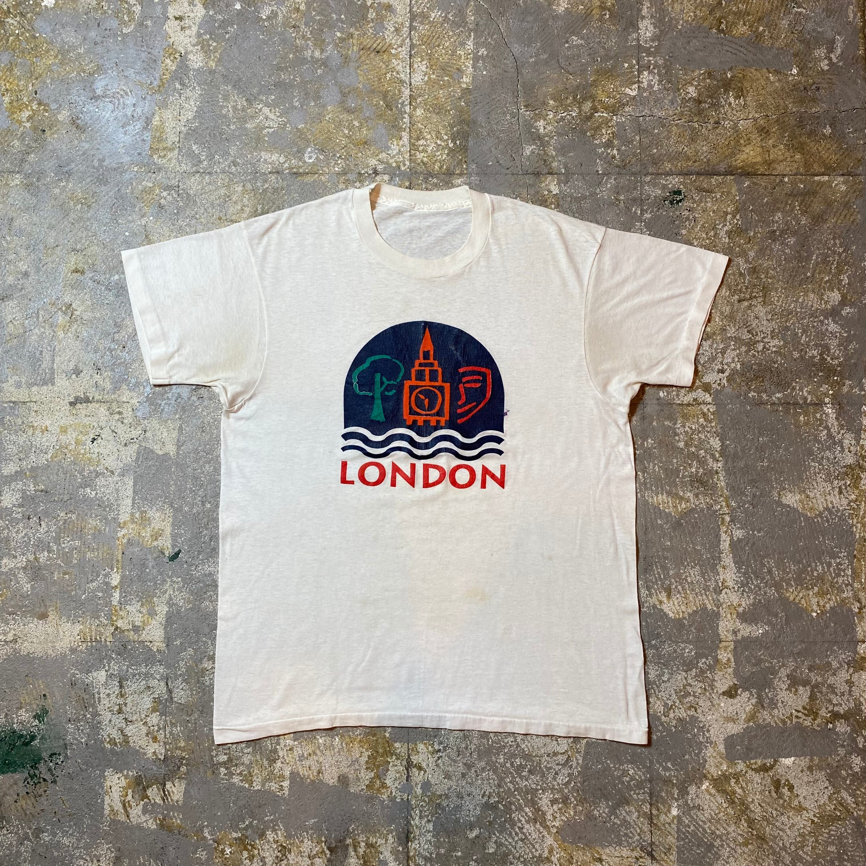 70s80s LONDON tシャツ USA製 XL相当 ホワイト アート | 東京準備室