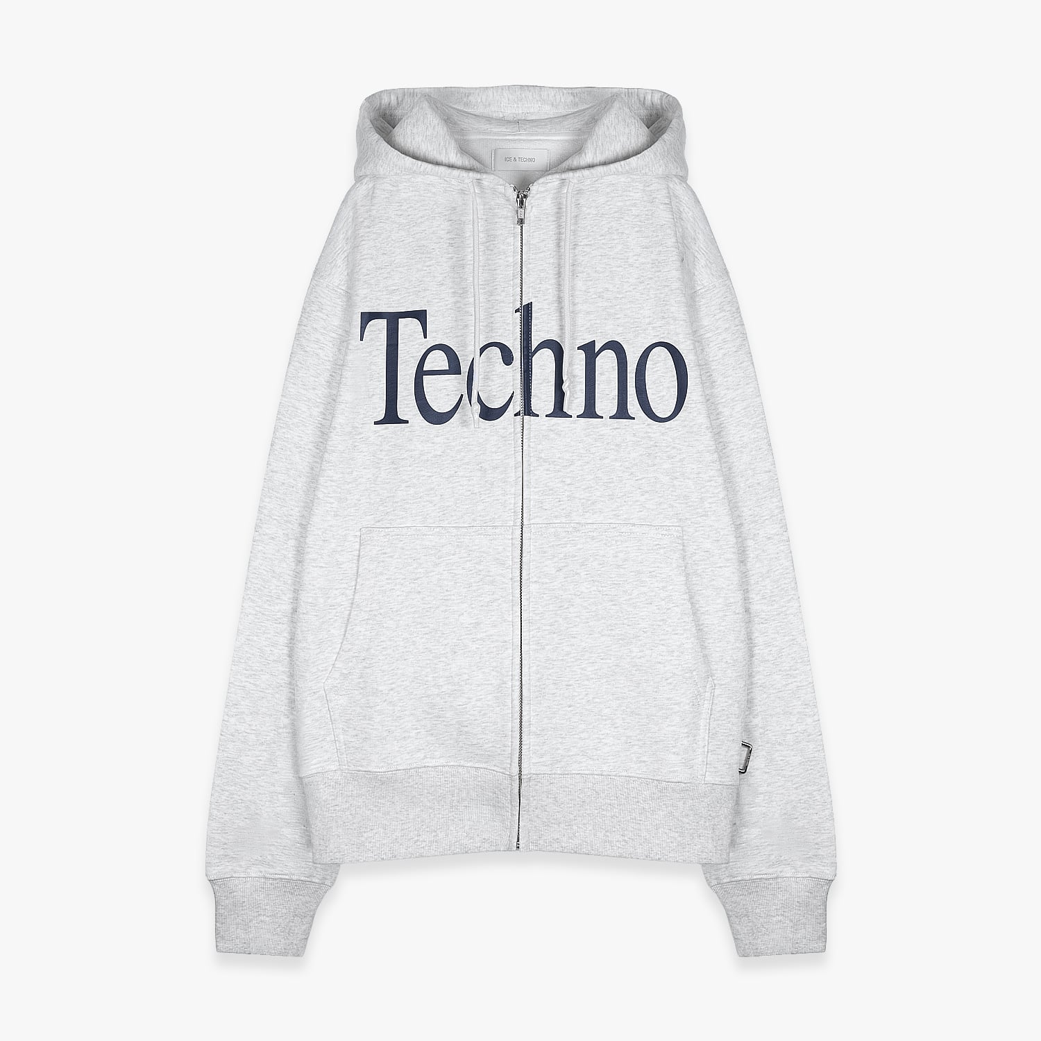 ICE & TECHNO 26AW TECHNO LOGOTYPE ZIP HOOD (LT.GRAY)