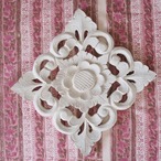 ブロックプリント生地【50cm単位】インド綿 ストライプ柄 ピンク×カーキ #16124-PK2