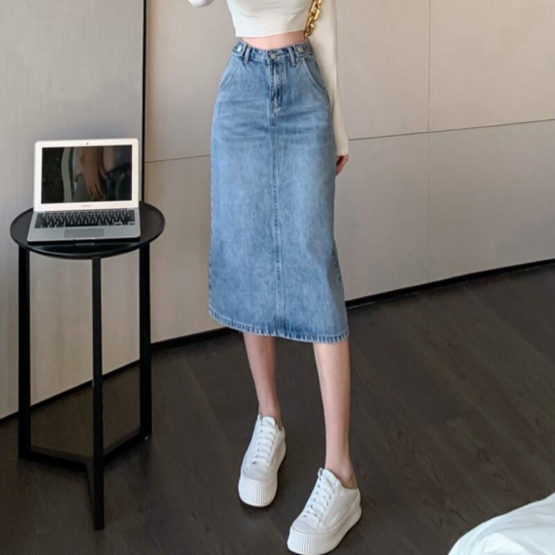 Aラインスカート スプリングスタイルハイウェストウェスト 春物 1号婦人50300424339