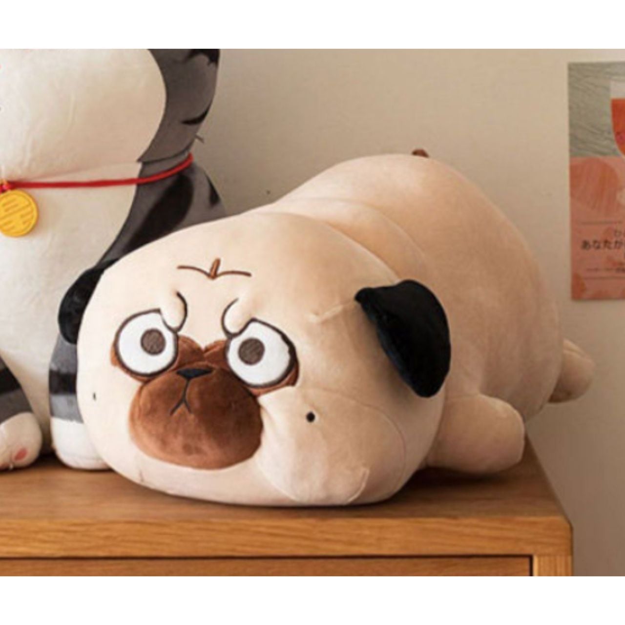 Mochi-mochi cushion r-msk-32 | Pug shower - パグシャワー パグ雑貨