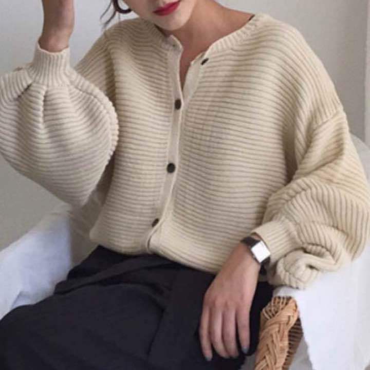 ビッグシルエット ニット アウターカーデ