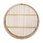 壁掛け　棚竹製ラウンドラタンシェルフ　書籍　アートワーク　スタイリッシュ　カフェ　リビング　寝室