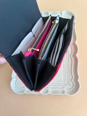 家計のやりくり長財布・チューリップレッド