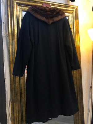 Vintage 50's black cashmere coat
