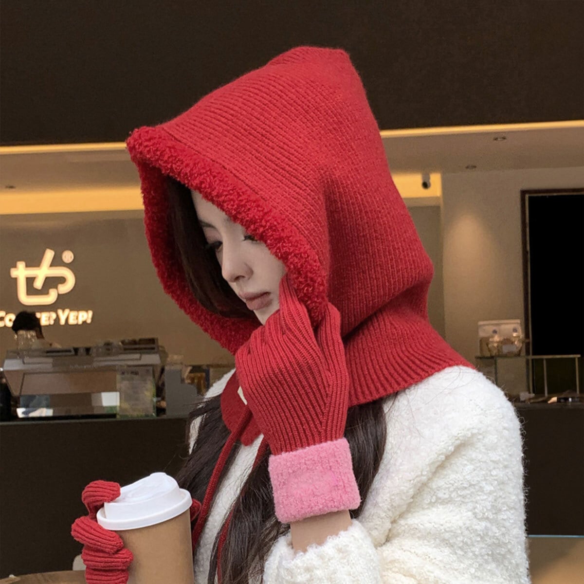 ニット帽 ネックウォーマー一体型 レディース メンズ 秋冬 韓国 バラクラバ おしゃれ 大人 かわいい きれいめ カジュアル スキー スノボ アウトドア 大人可愛い 大人女子