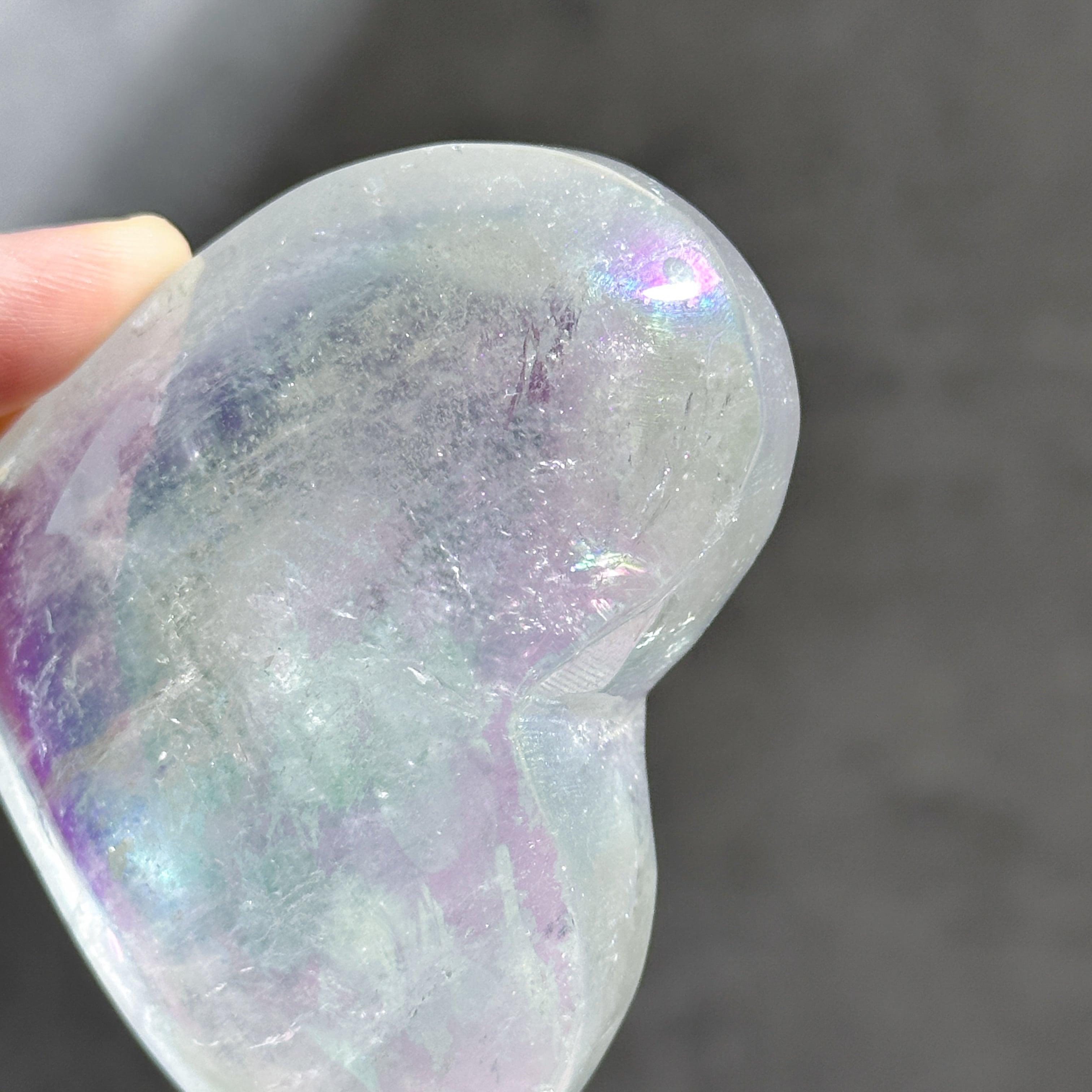 透明感◎Big♡エンジェルオーラクォーツ ハート16♡Angel Aura Quartz