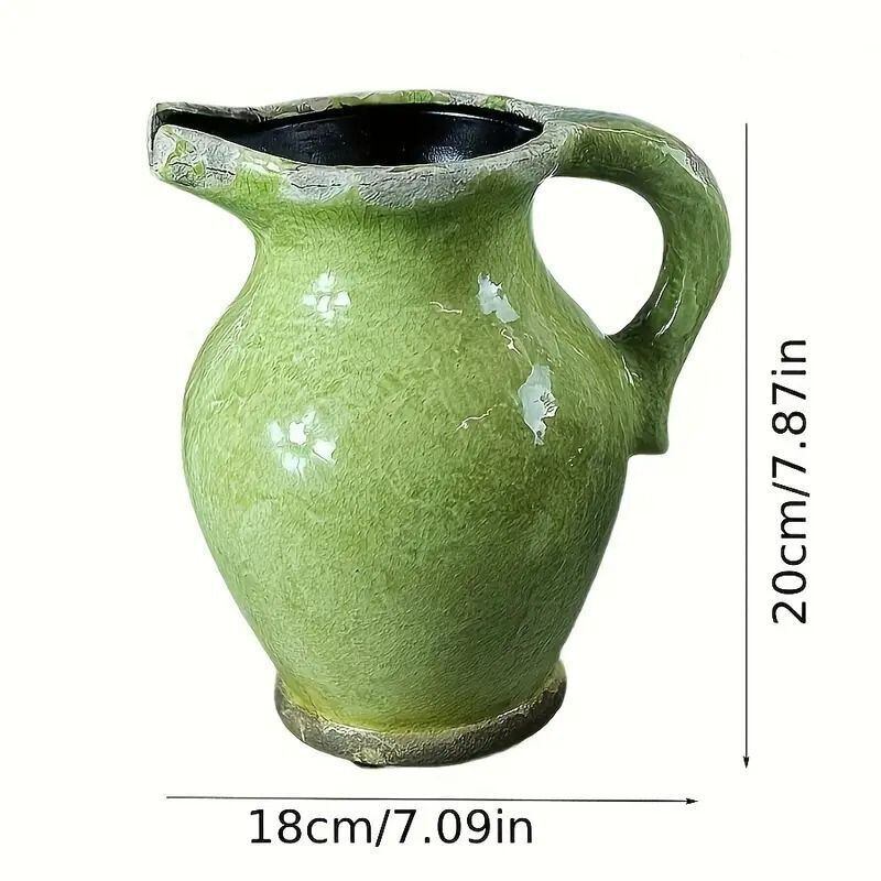 花瓶 フラワーベース 花器 ハンドル付き ドライフラワー 造花
