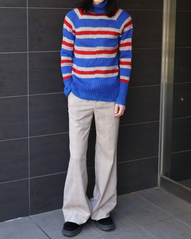 Turtleneck striped knit