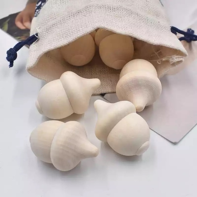 【受注/送料無料】wooden acorn 10set 木製どんぐり10set