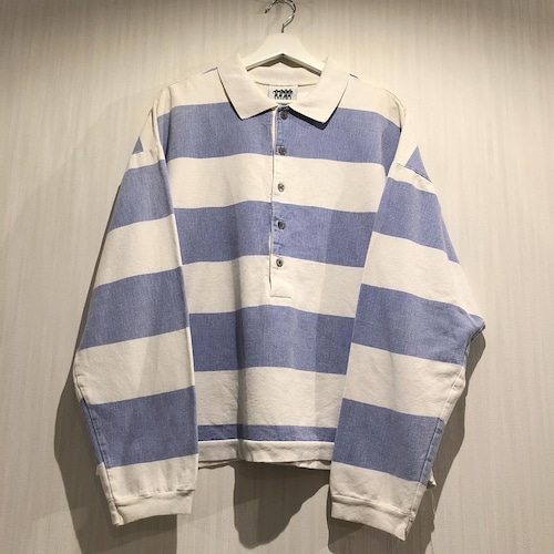 80s〜90s RUSH half button border P/O shirt【高円寺店】