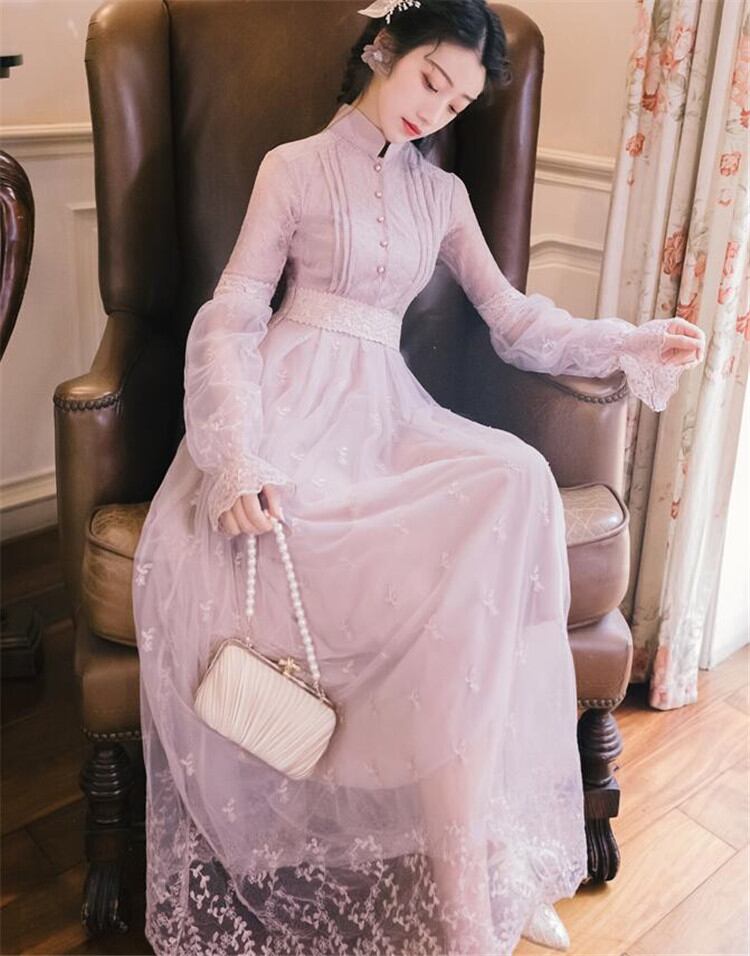 すっきり美人見え 上品映え デザインセンス ロングスカート レースワンピース チュールスカート