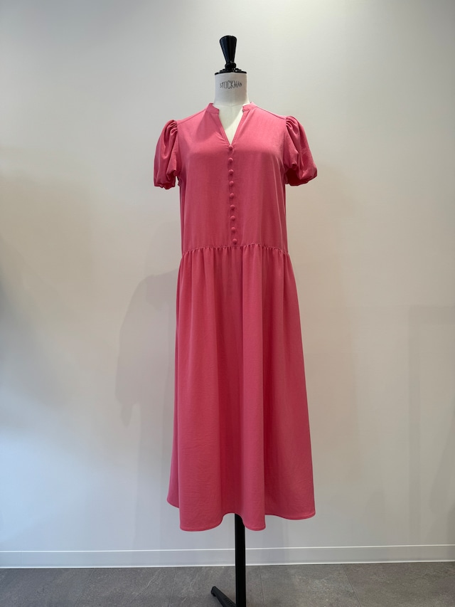 BORDERS at BALCONY PUFF SLEEVE GATHER DRESS ボーダーズアットバルコニー　パフスリーブギャザードレス