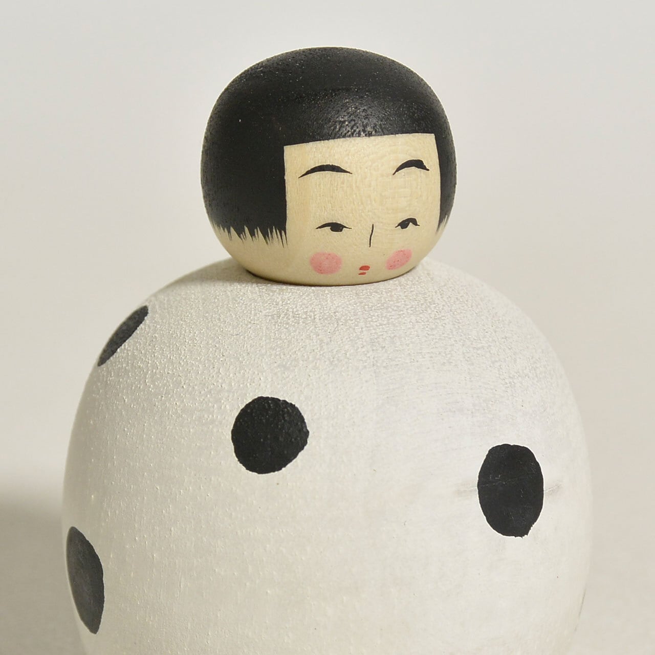 豆大福ちゃんこけし 約1.5寸 約4.5cm 鈴木明 工人（作並系）#2412
