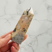 クレイジーアゲート(クレイジーレースアゲート)タワー*レース模様*天然石ポイント*T12