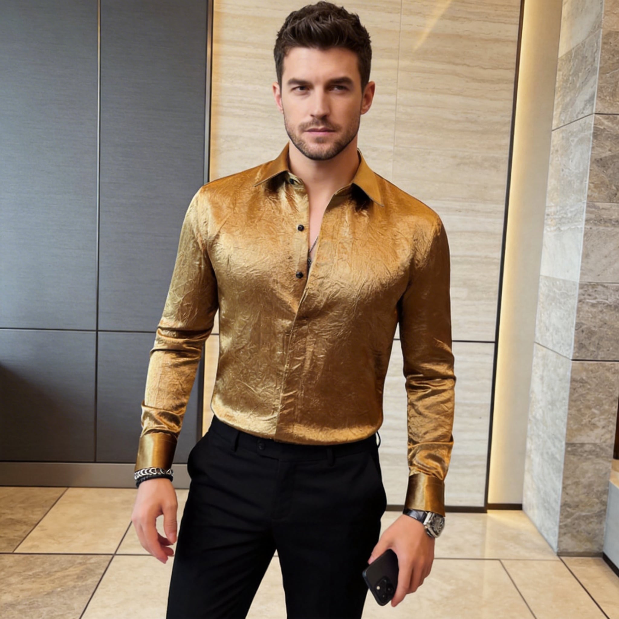 ラグジュアリーブライトシャツ(3color) M0858