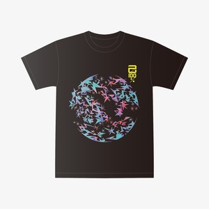 【Tシャツ】 スターダスト・カモフラージュ ○ 己100% / ブラック