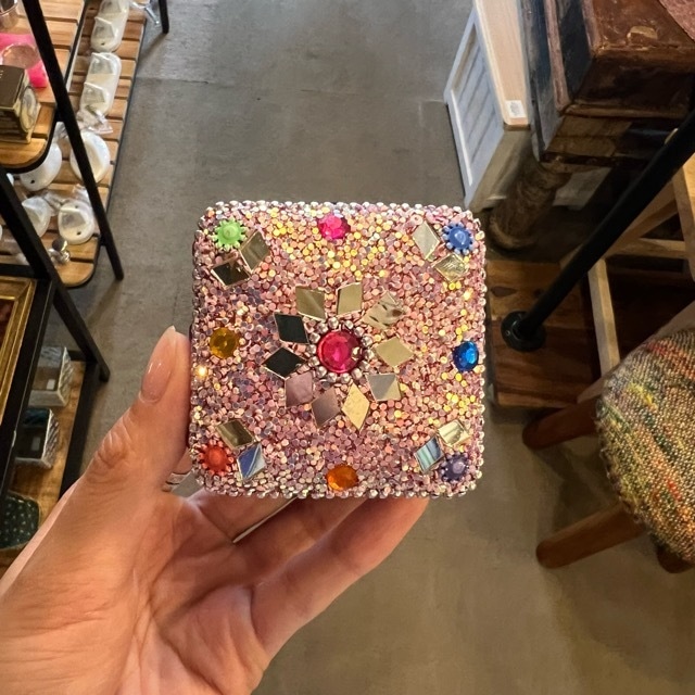 Square Mirror-Work Accessory Case　L　ミラーワークスクエア小物入れ　小物入れ　ジュエリーボックス　ジュエリー　アクセサリー　ギフト　プレゼント