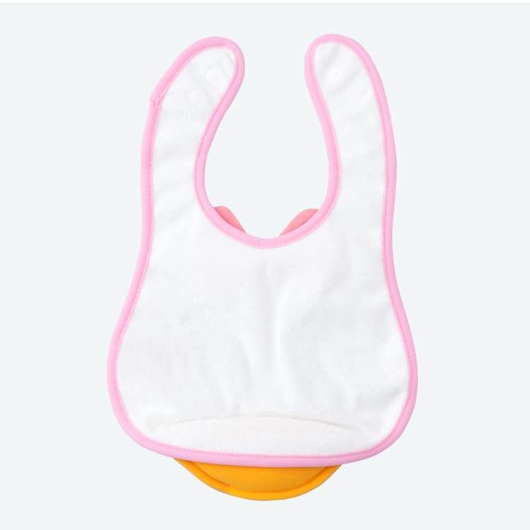 デイジーダック ベビースタイ フェイス パーク限定 東京 ディズニー ランド シー ホワイト よだれ掛け ベビーグッズ エプロン 赤ちゃん用品 スナップボタン