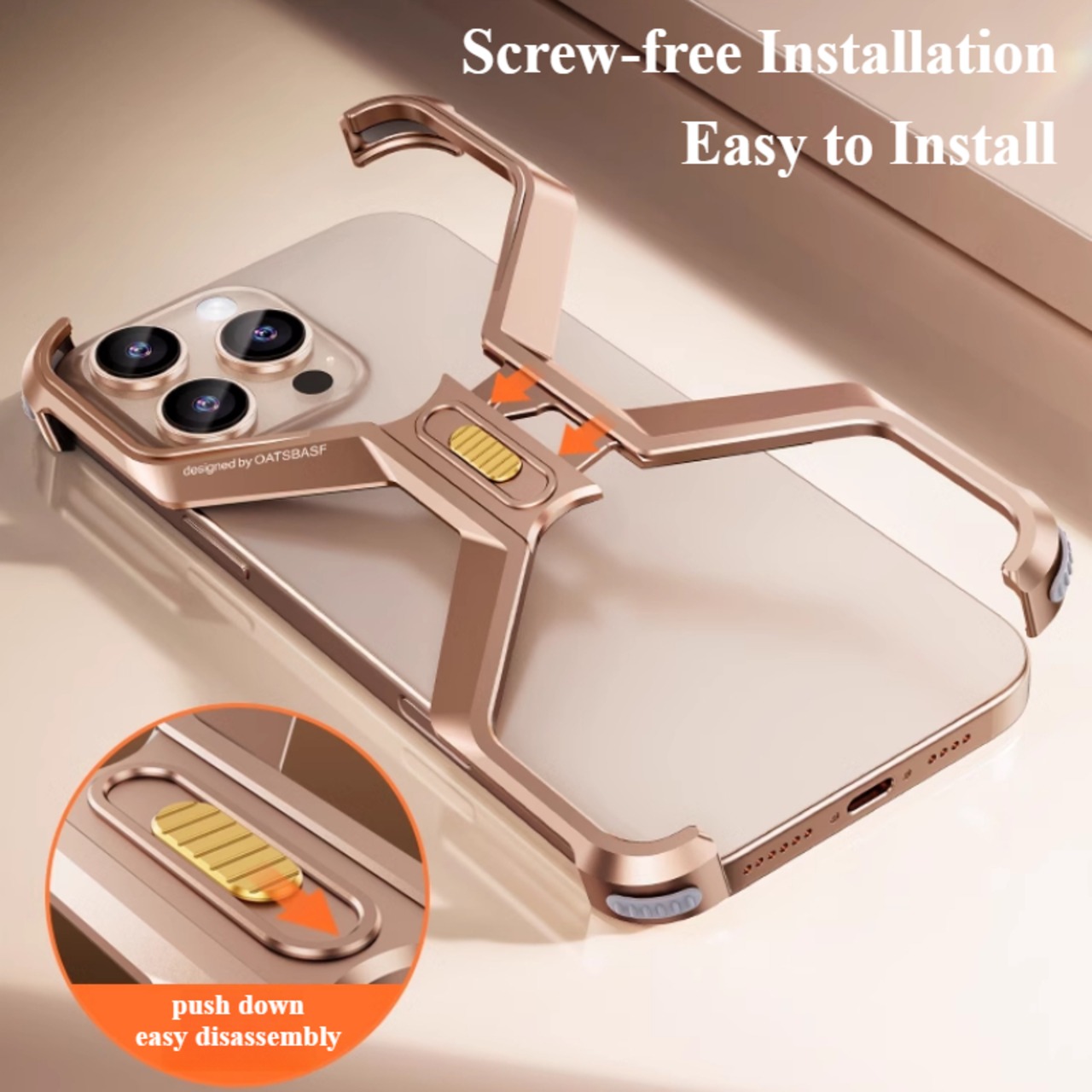 ◆iPhone 16/Pro/Pro Max◆ X-Shaped Aluminum Phone Case / X-シェイプ アルミニウム スマホケース