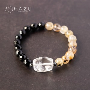 身を守り運を呼び込む［ルチルクォーツ／オニキス／水晶／ヘマタイト］