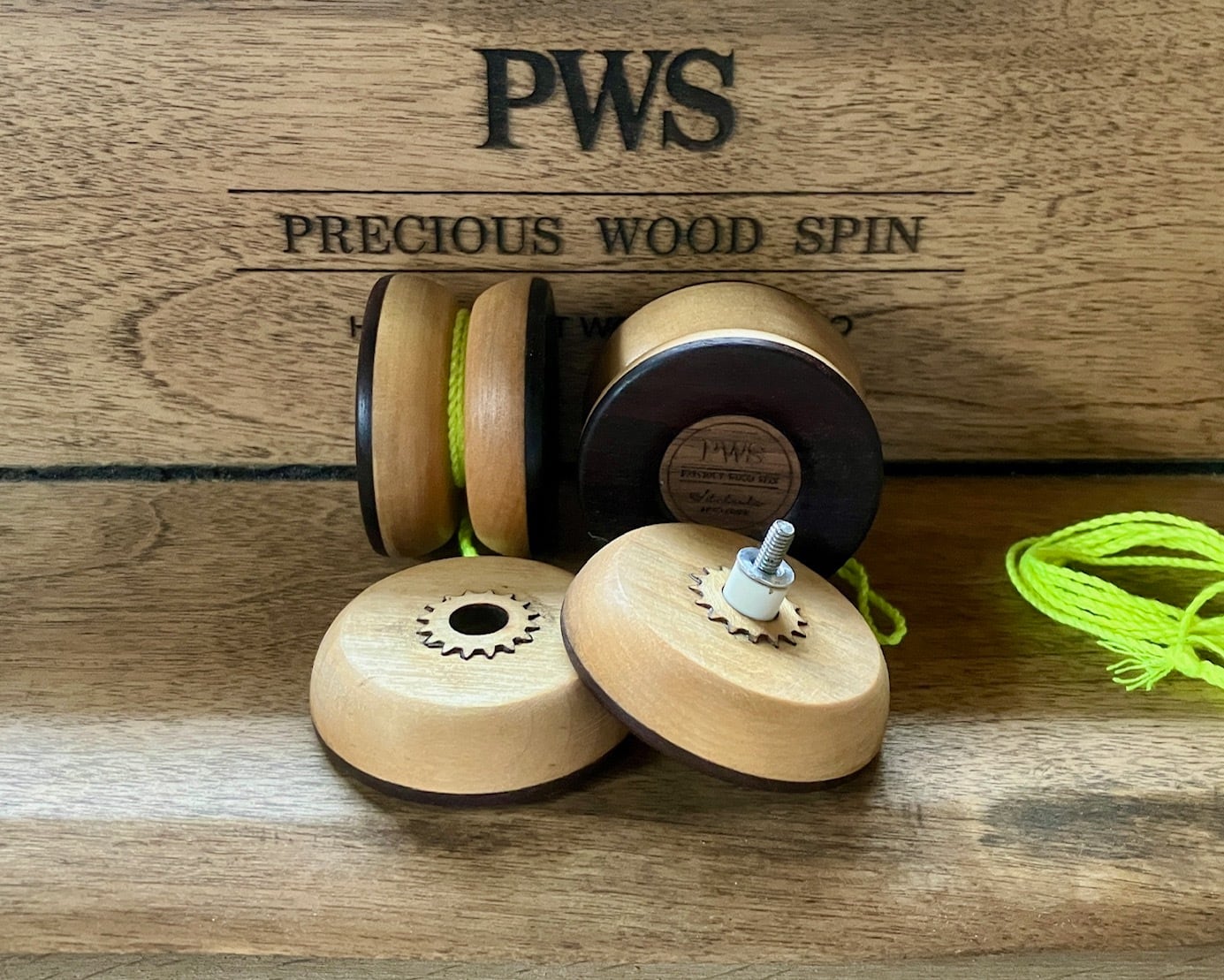 銘木ヨーヨー 「PWS」インディアンローズウッド×イエローバーチ