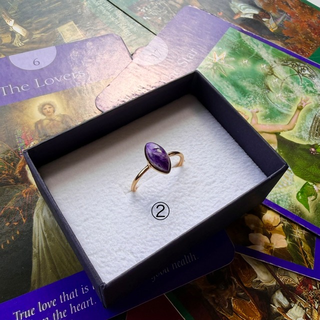 charoite ring 【gold】＜9号/18号＞　※1点のみ