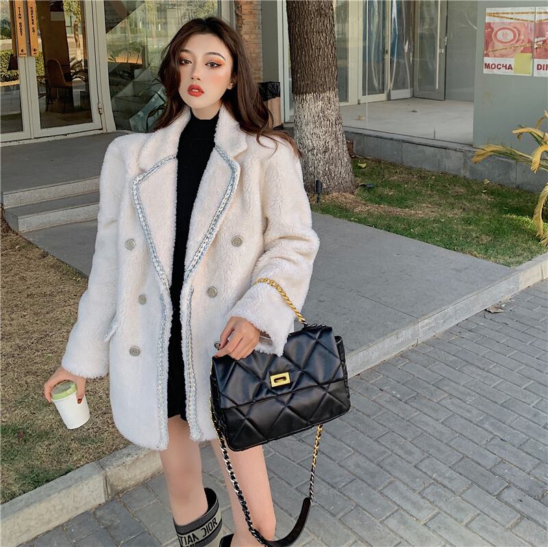 ウールコート ロングルーズスタイルオータムウィンター 秋物 冬物 ブラックストロベリース49376430649