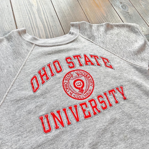 80s  Champion trico tag Flocky × Ink  print 〝 The Ohio state university 〟Sweat T-Shirt  Size MEDIUM