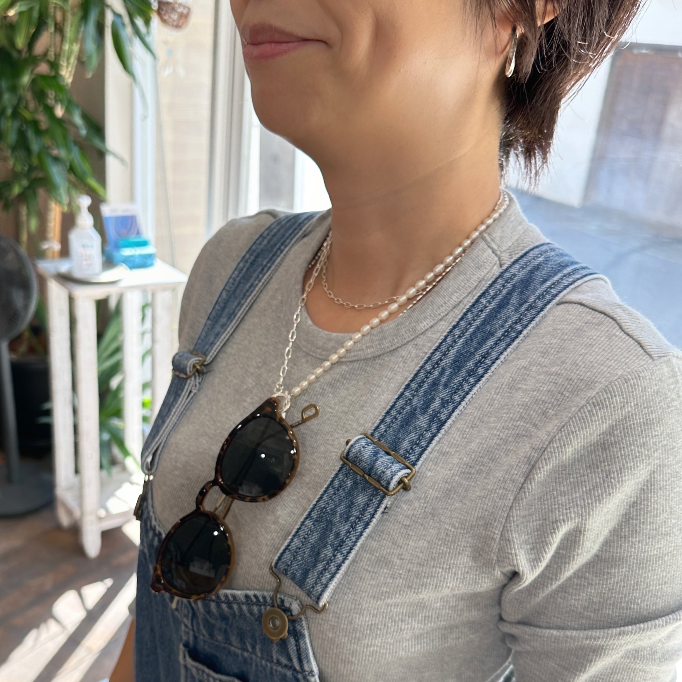 Lagoon Original グラス / 老眼鏡 ホルダー45/50cm ホワイトパール