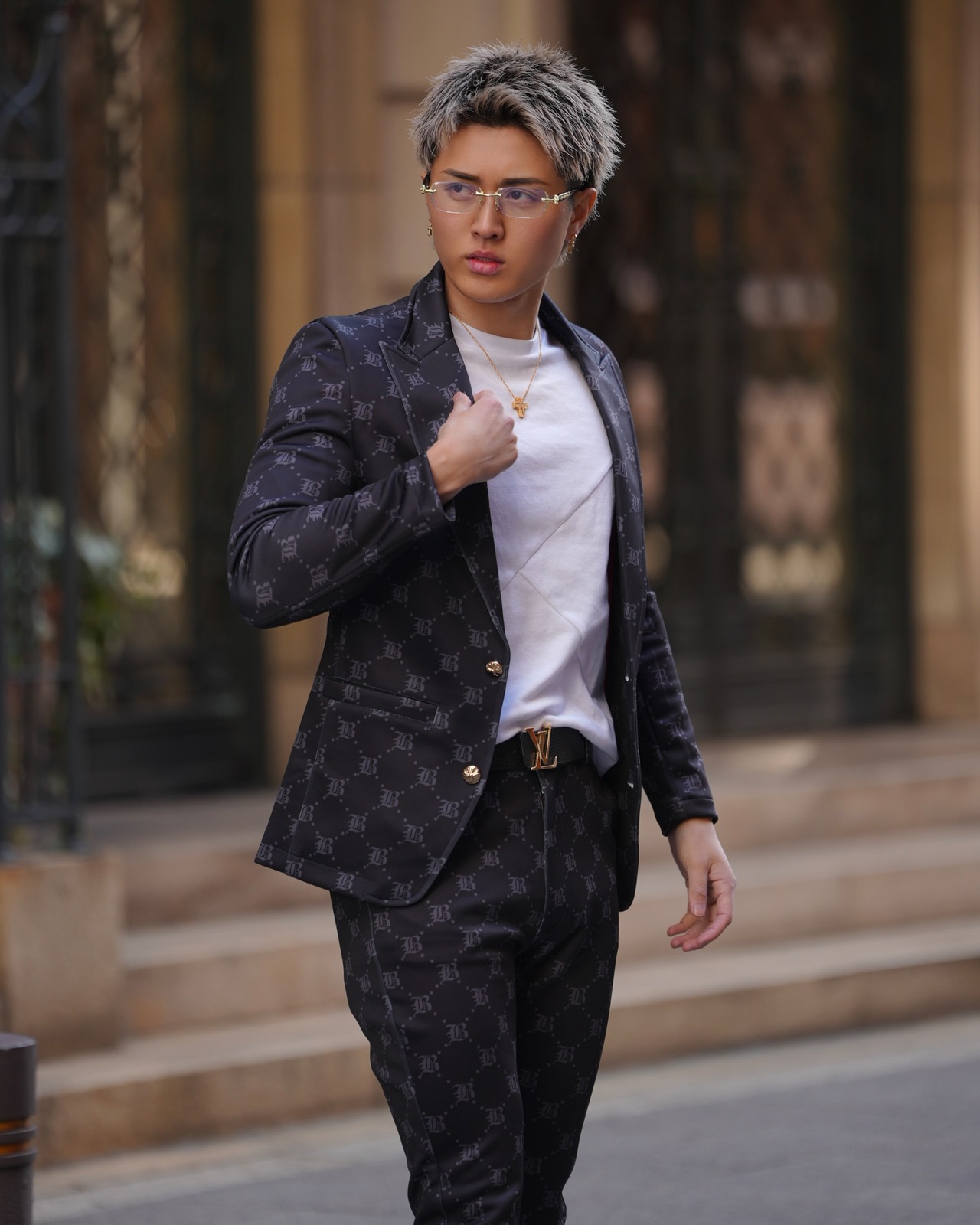 【高級】モノグラムラグジュアリージャケット【BB25030】