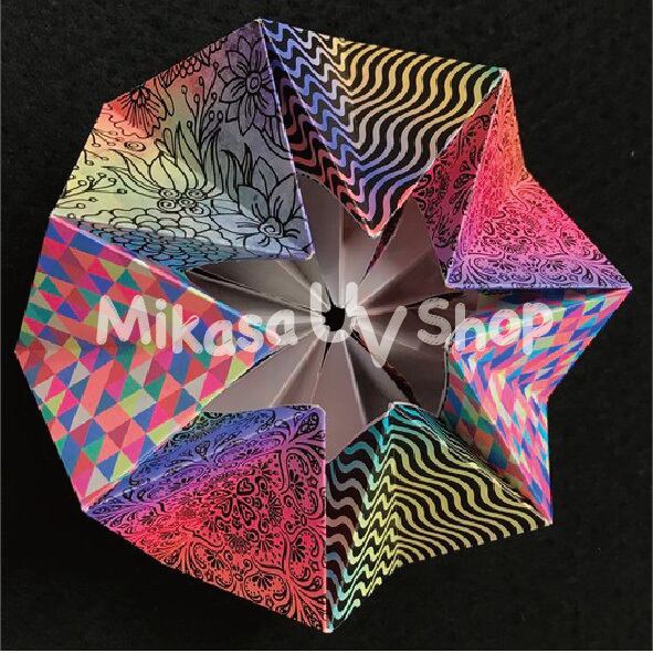 回転折り紙 (万華鏡タイプB) | 蛍光グッズ・教材 専門店 MIKASA UV SHOP