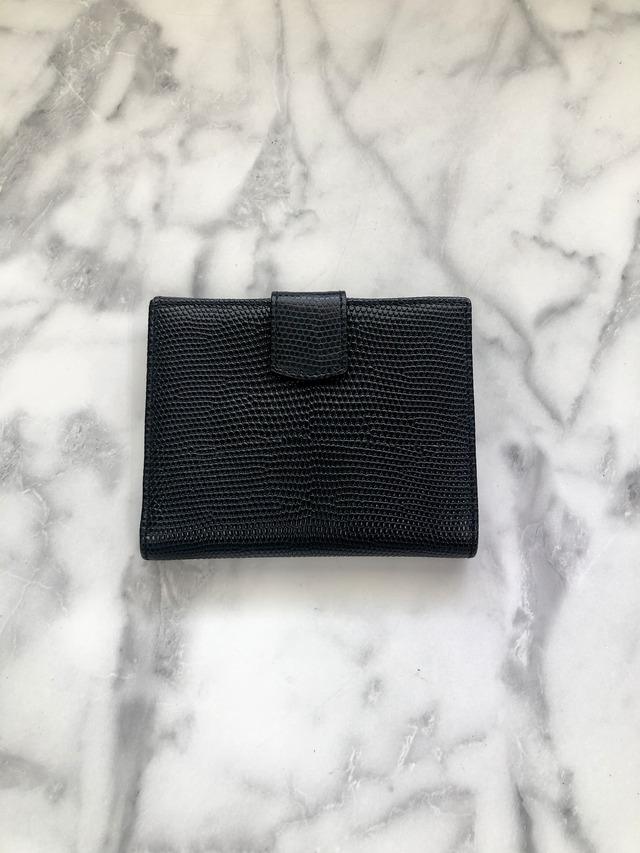 Salvatore Ferragamo サルヴァトーレ フェラガモ ヴァラ 財布 ブラック 型押しレザー 三つ折り vintage ヴィンテージ オールド 82dxjg