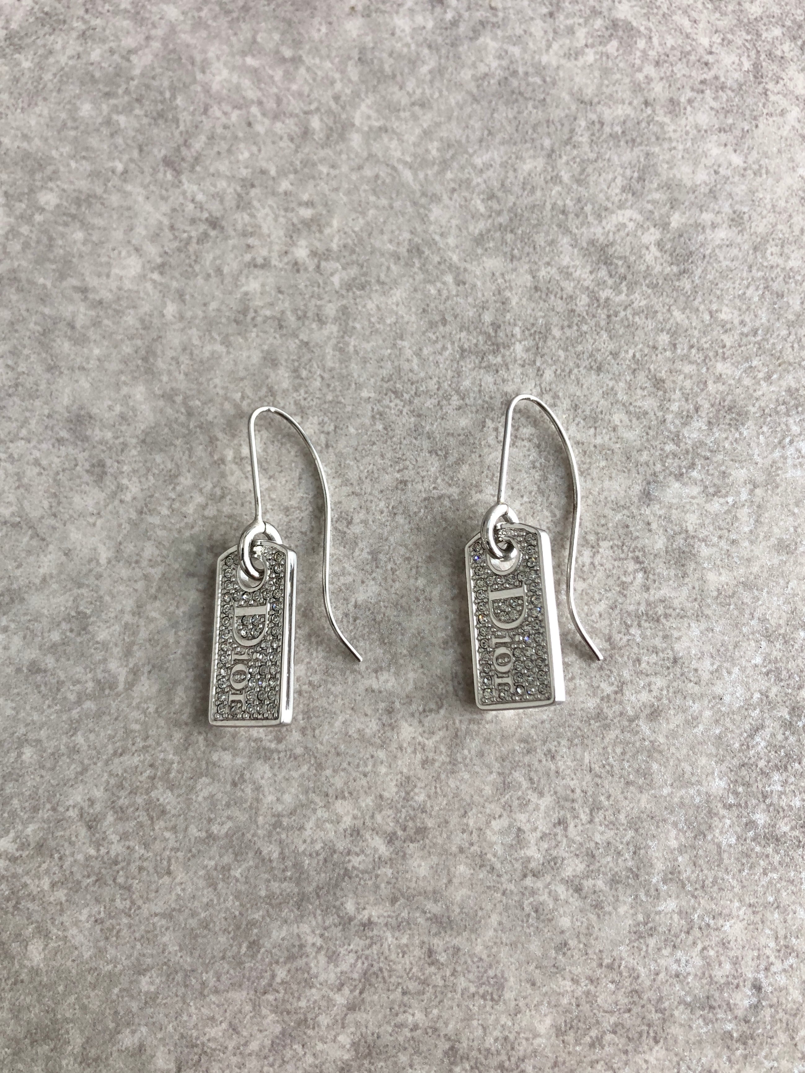 Christian Dior クリスチャン ディオール ピアス シルバー ロゴ