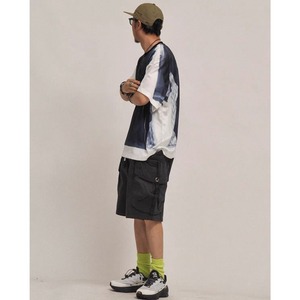 Tie dye mesh panel tee 1494