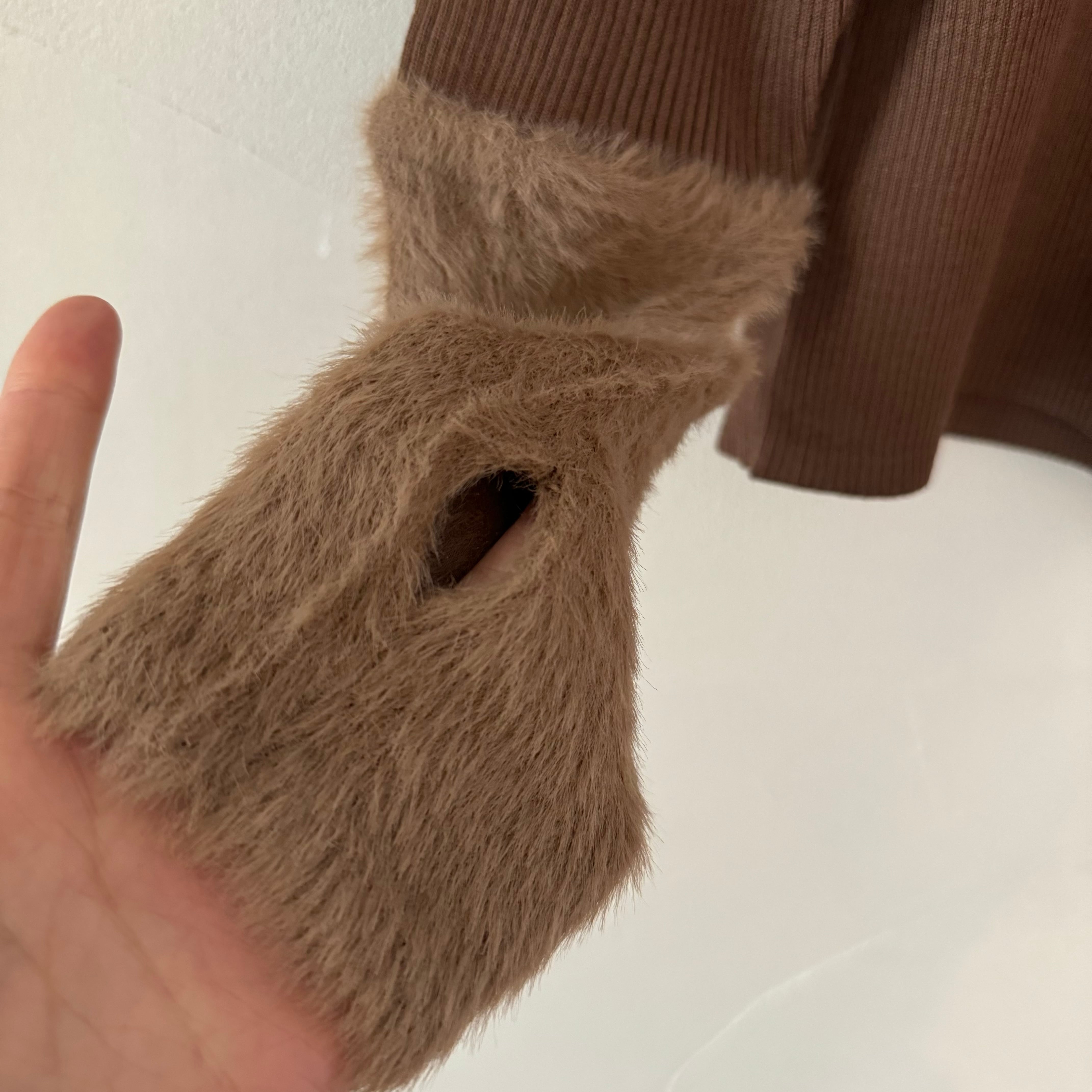 【SELECT】シャギー切替リブニット