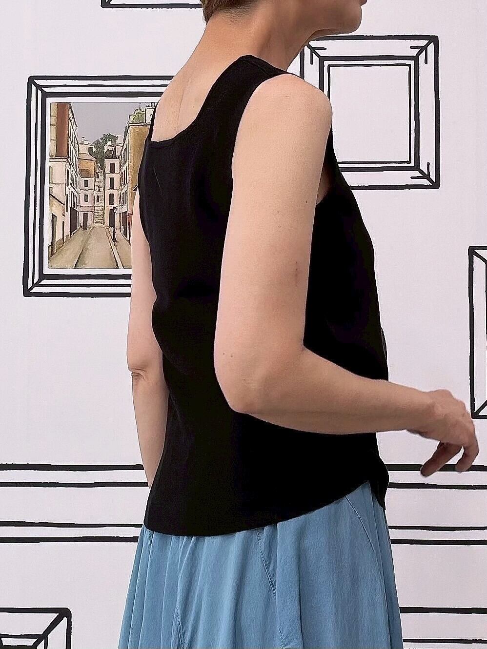 CLOCHE スクエアネックニットタンクトップ