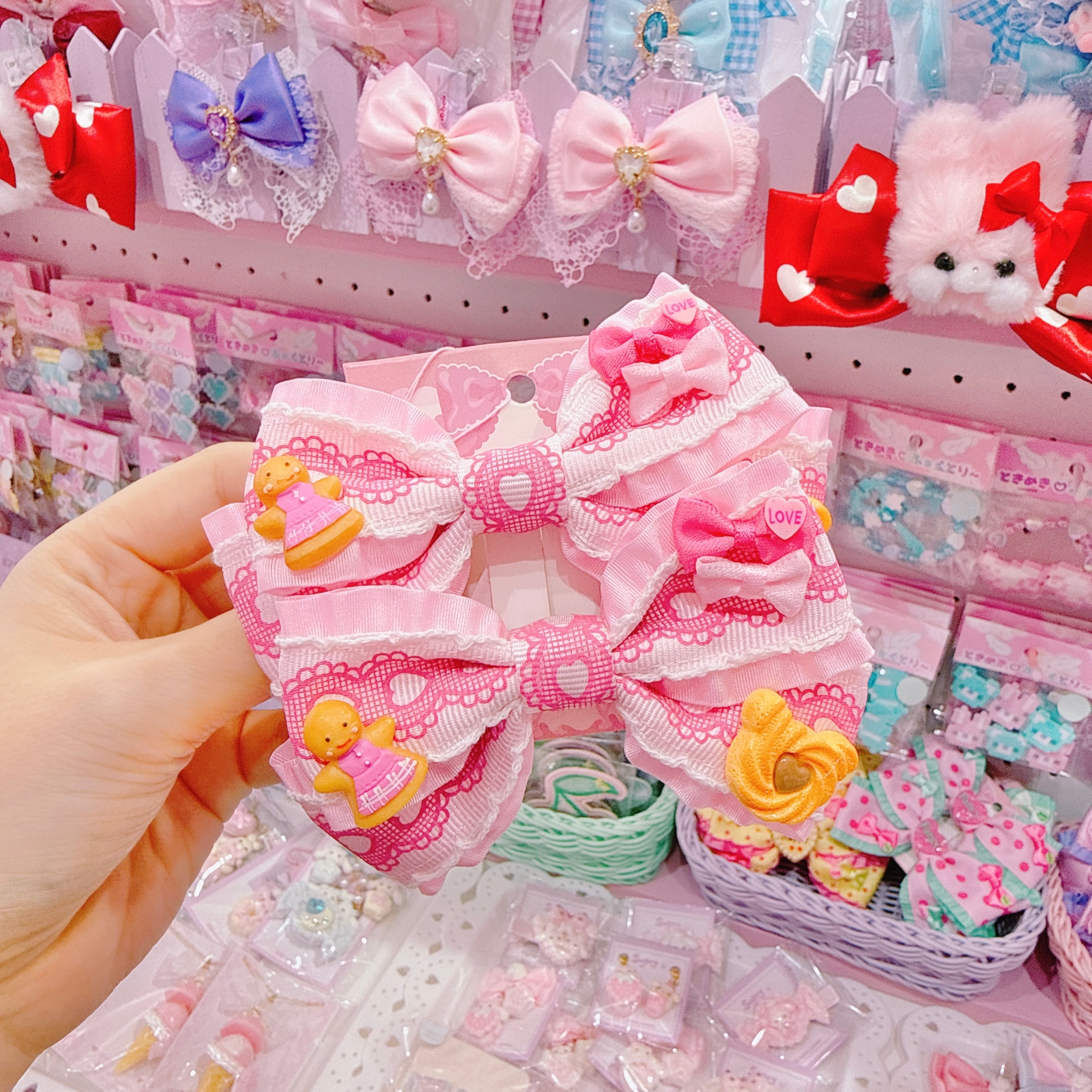 【J2】14-11ツインリボンヘアクリップ