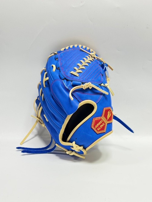 JUNKEI ミチイオリジナル　硬式モデル　右投げ　投手用　ブルー×ミルクブラウン 画像