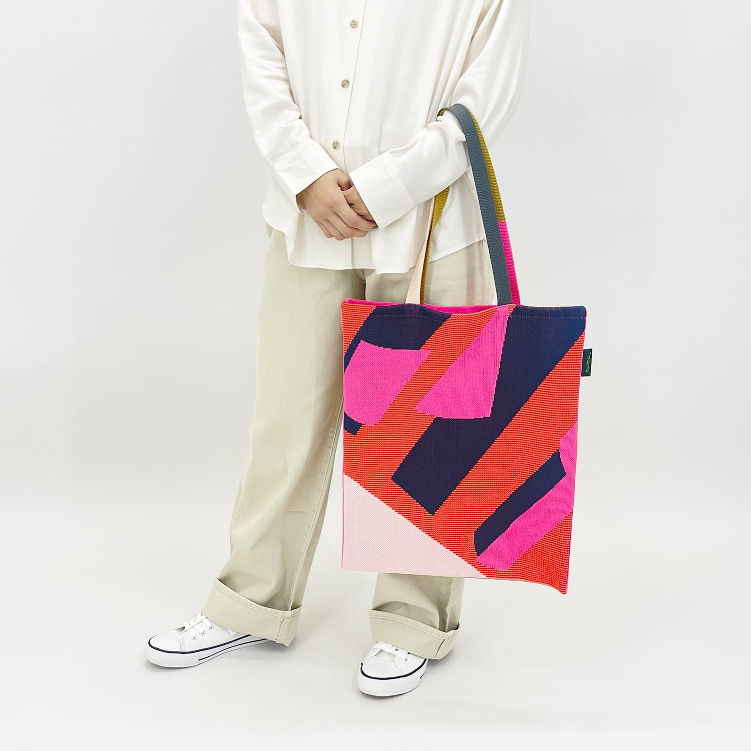 MASARU SUZUKI】鈴木マサル PIPING KNIT TOTE BAG COLOR ROLL
